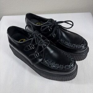 DEMONIA Men's Gothic Black Leather 2 " Platform Creepers Punk Shoes CRE402 SZ 12